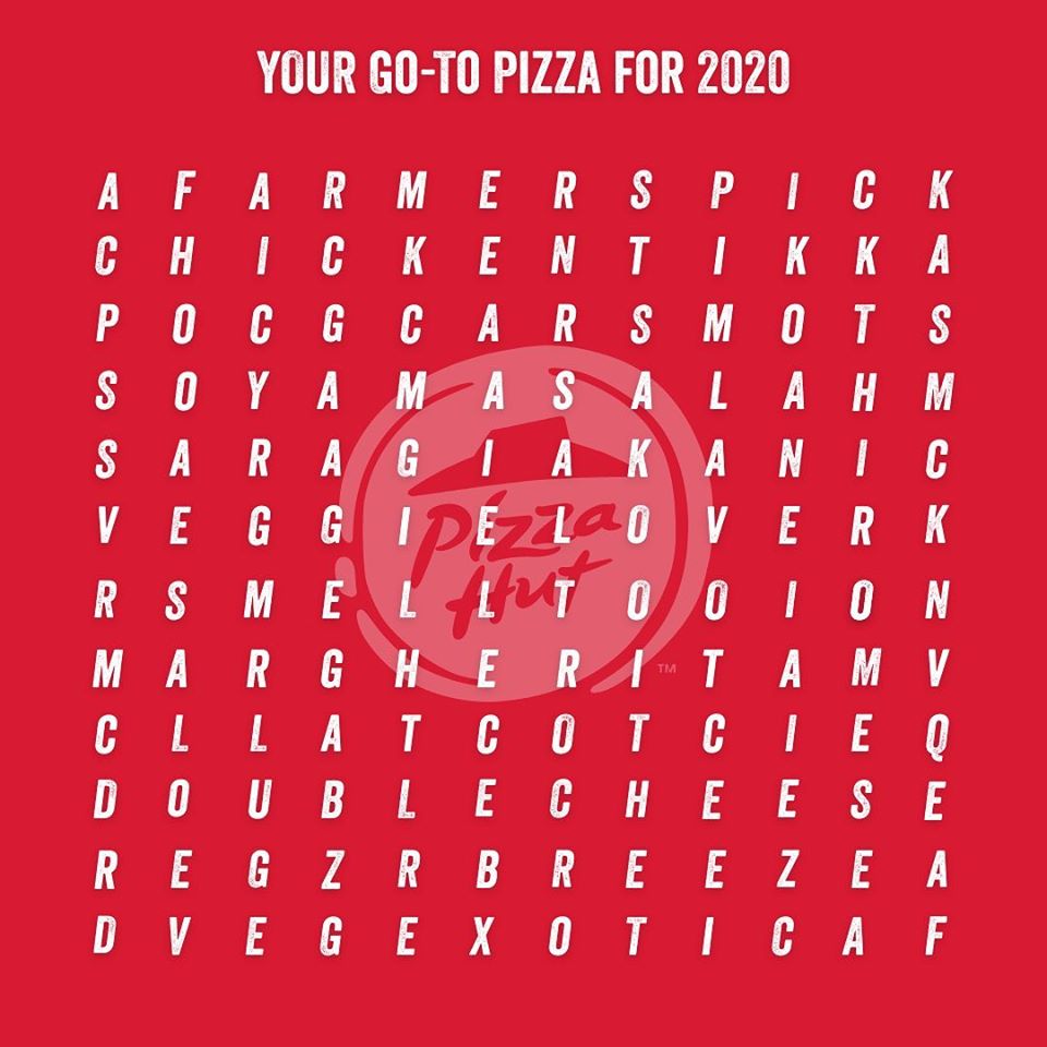 The first pizza name you find will be your 2020s go to pizza. Shuru ho jao HappyNewYear The first pizza name you find will be your 2020s go to pizza. Shuru ho jao HappyNewYear