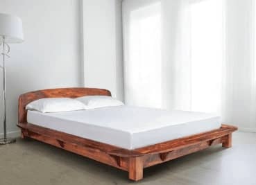 Curve Sheesham Wood Bed