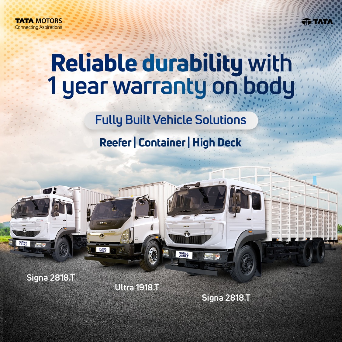 Experience dependable durability for reliable performance with fully built solutions from Tata Motors