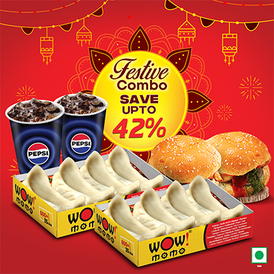 Veg Himalayan Steam Momo 8Pc + Veg Moburg 2Pc + 2 Pepsi 250ml