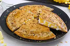 Corn N Cheese Paratha Pizza