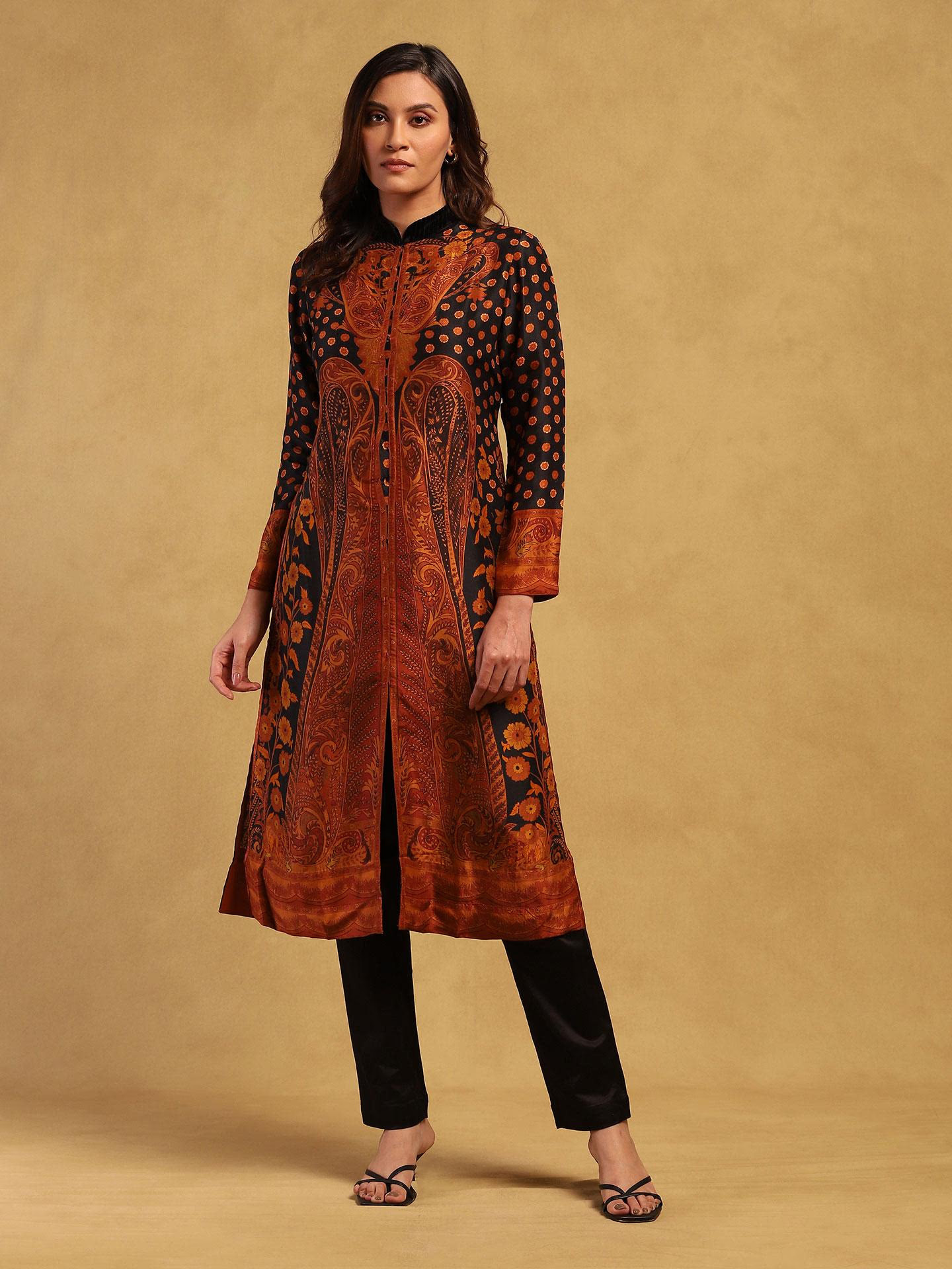 Black & Rust Mehroz Kurta Set