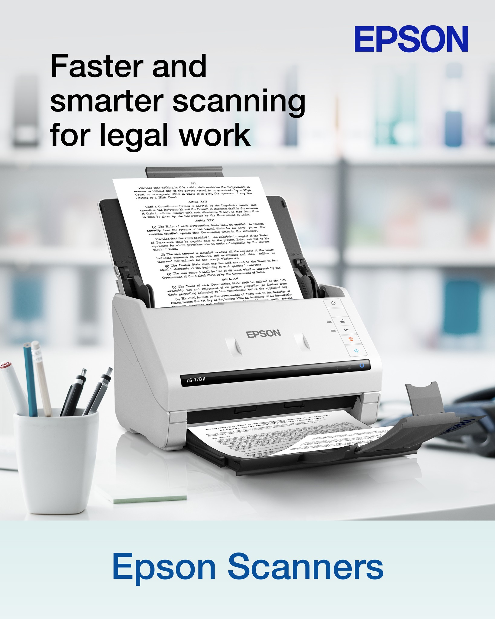 Experience smarter scanning with Epson OCR Scanners. Ideal for law firms to convert documents into searchable, usable text. 