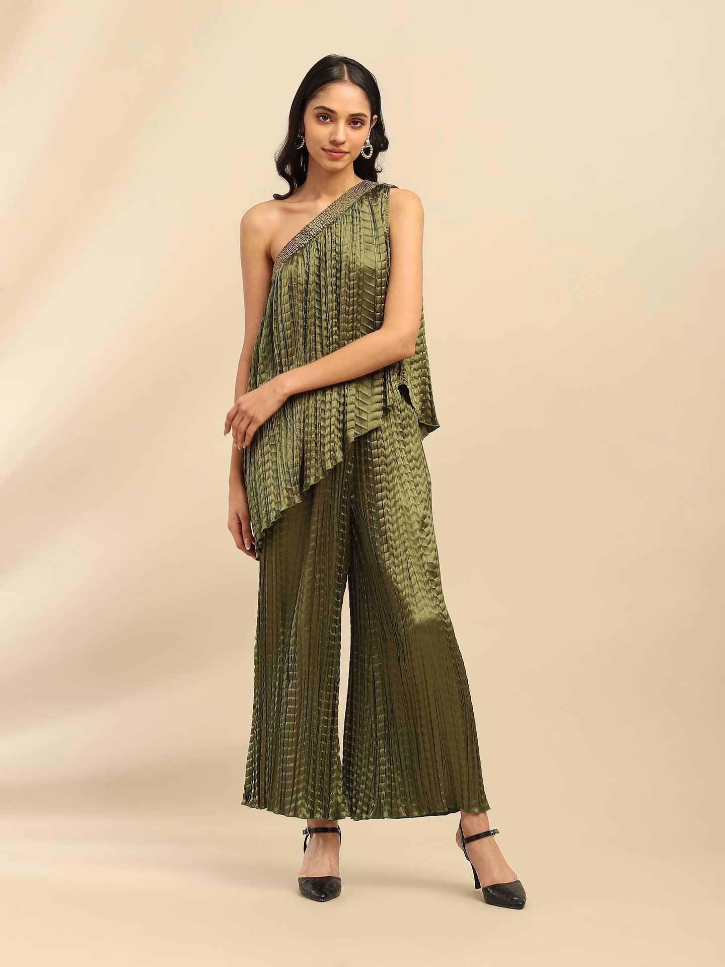 Green Delphia Solid Co-Ord Set