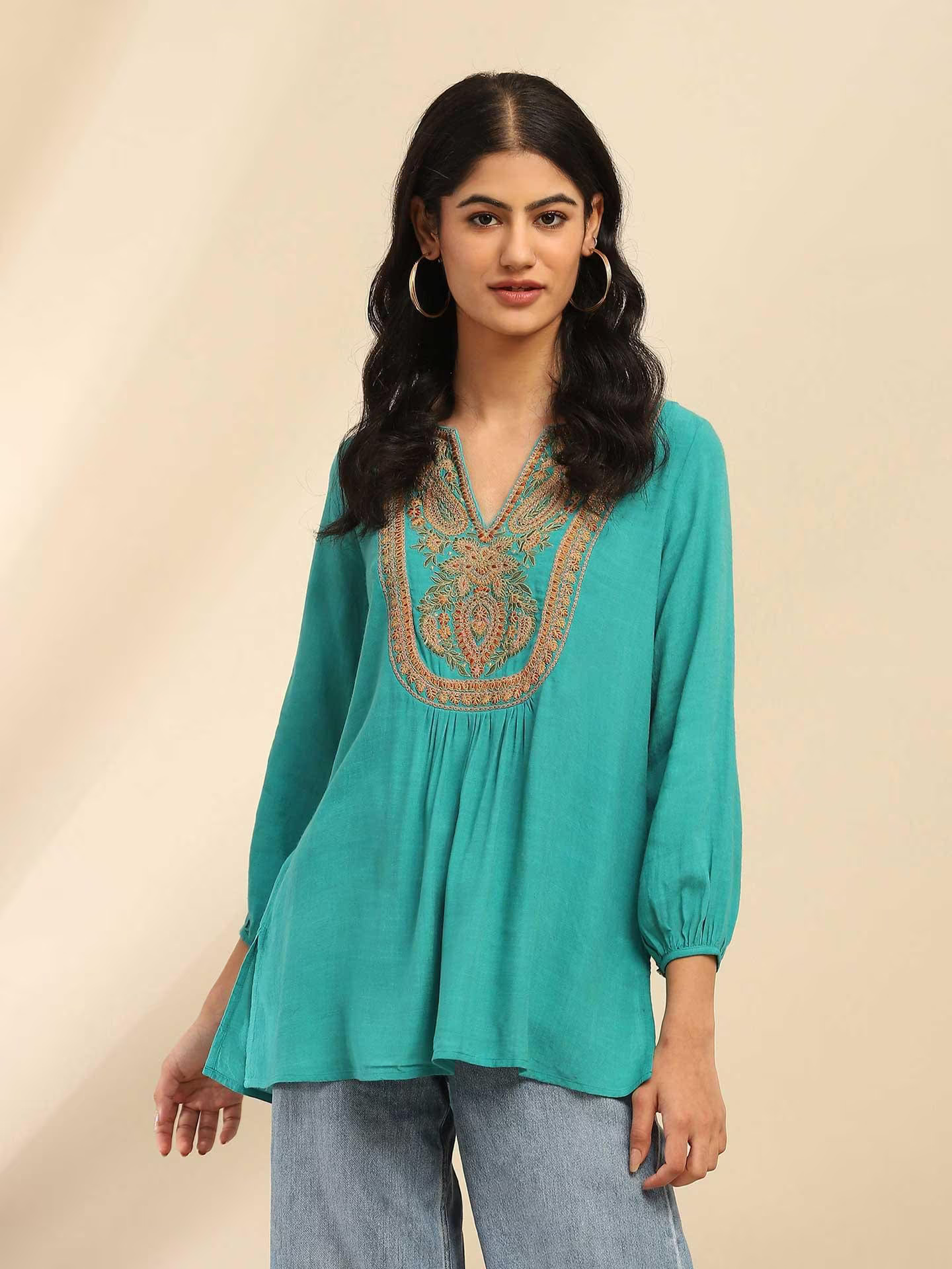 Blue Blossoms Kurti