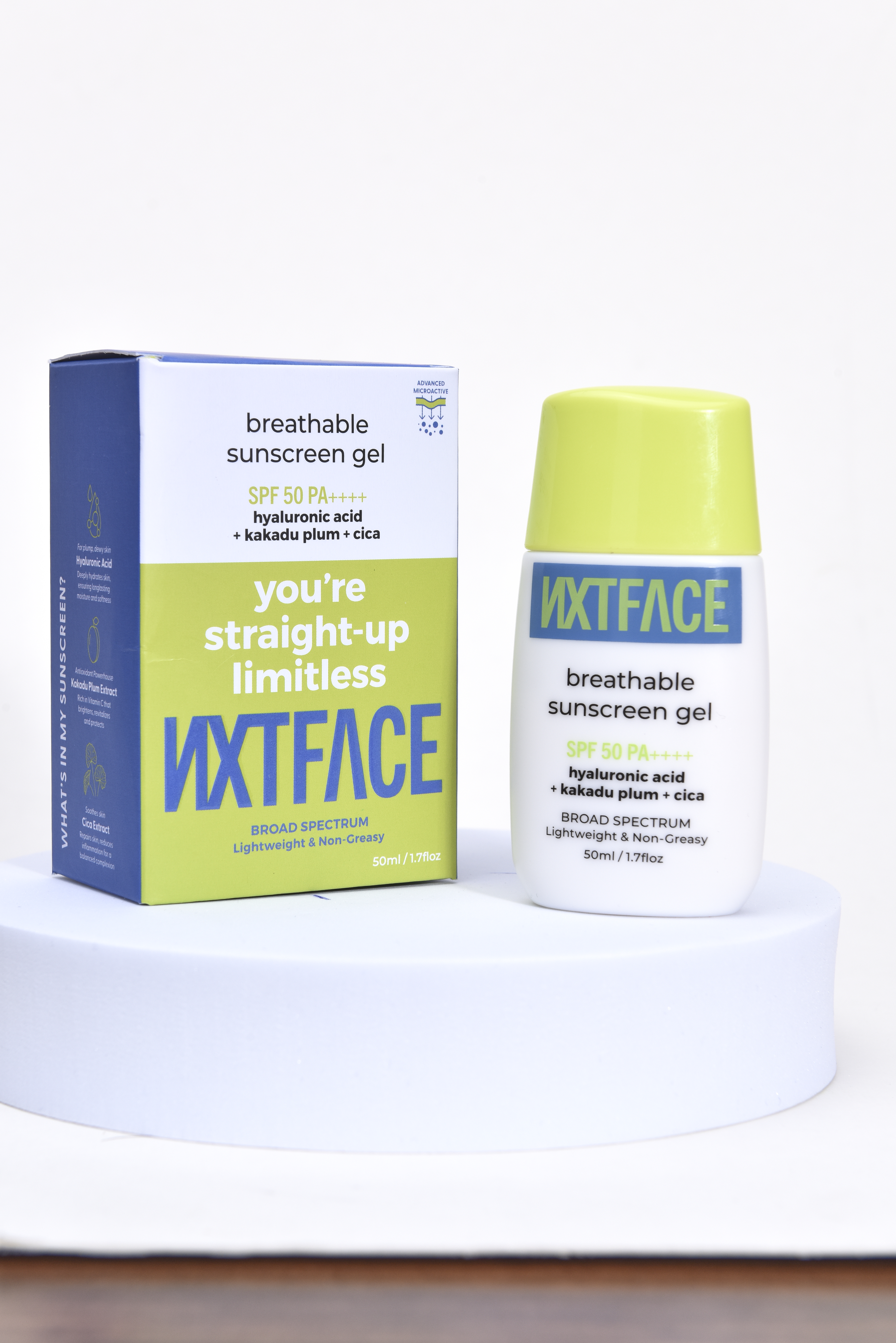 NXTFACE BREATHABLE SUNSCREEN GEL SPF 50 PA ++++