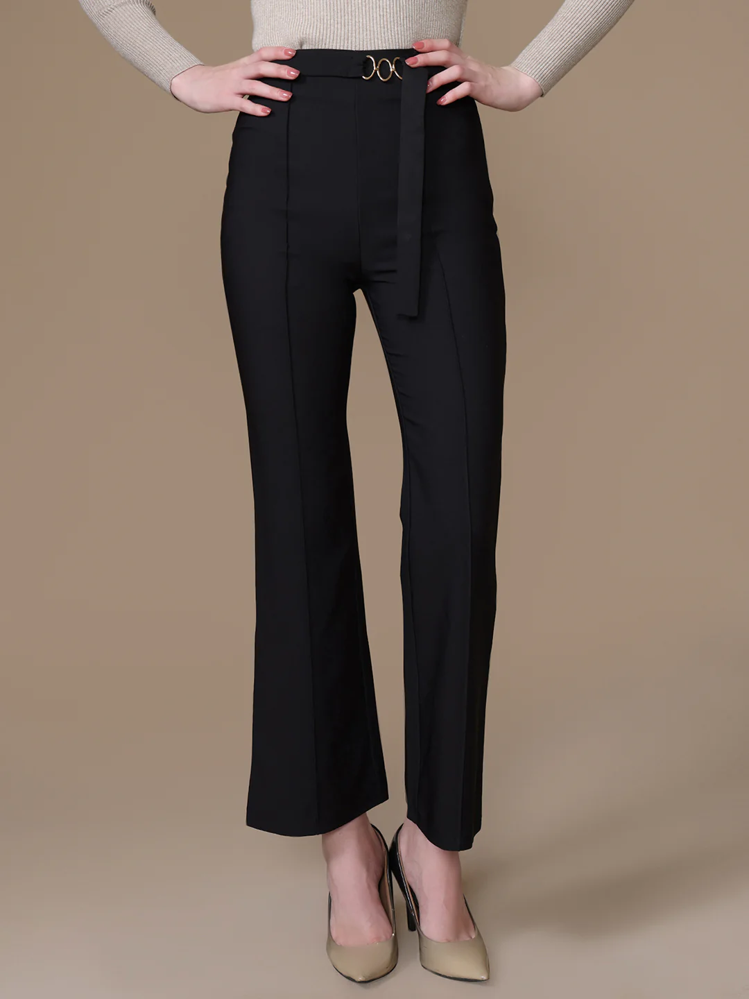 Classic Fit and Flare Trousers