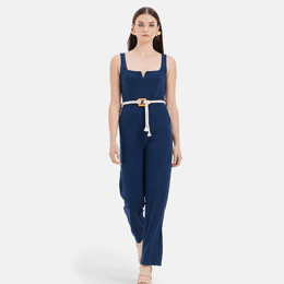 Piper Sleeveless Jumpsuit With Belt