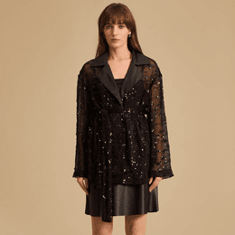 NOIR EMBELLISHED SHRUG