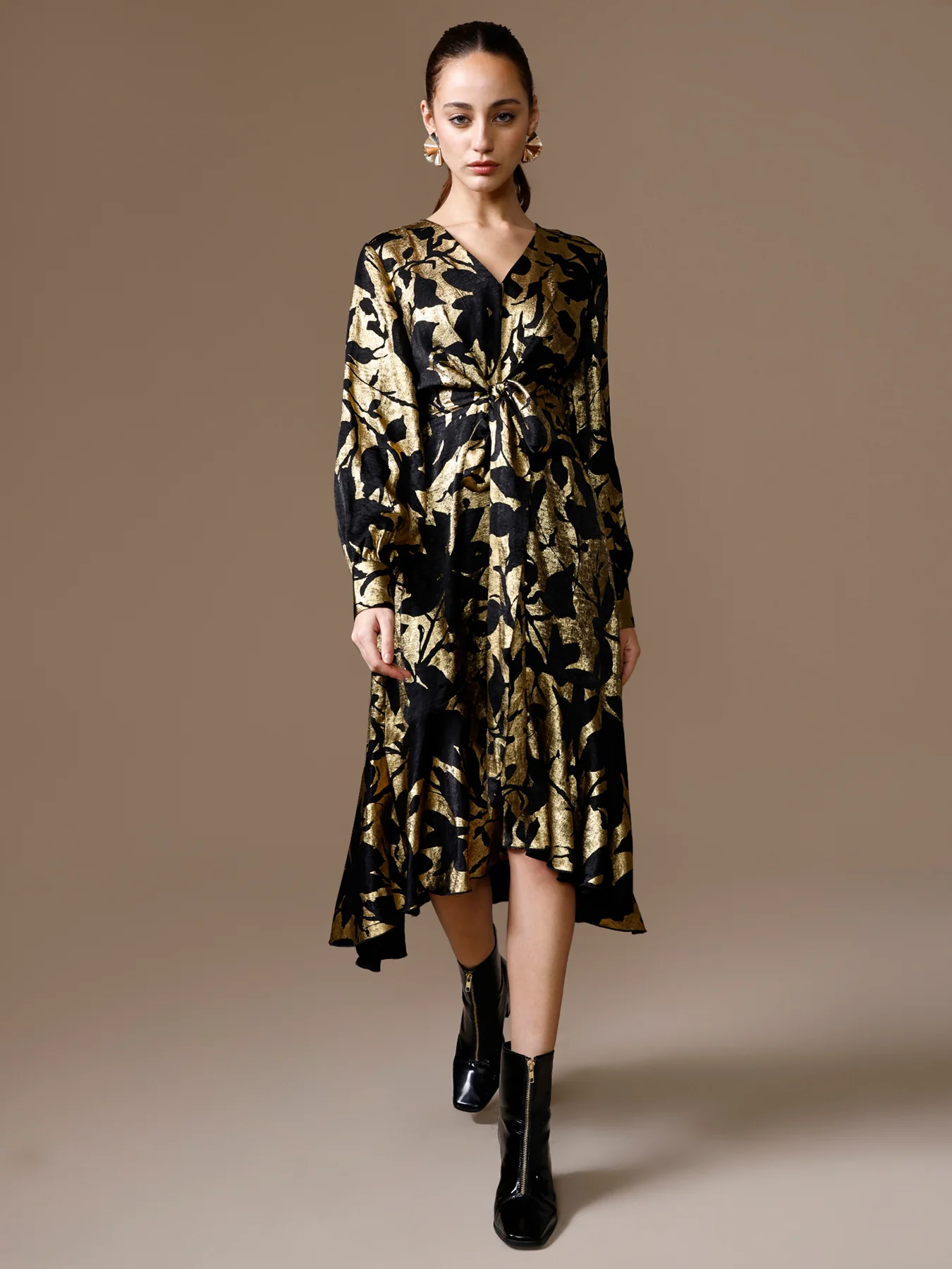 Pookie Midi Dress W Tie Up