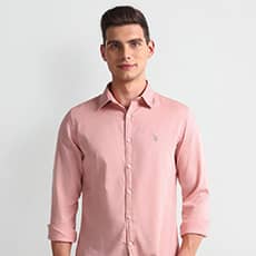 Spread Collar Slim Fit Shirt