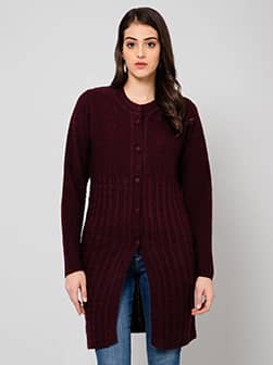 Women Wine Sweater