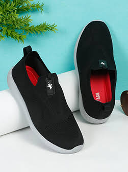 Men Slip-on Black Casual Shoes