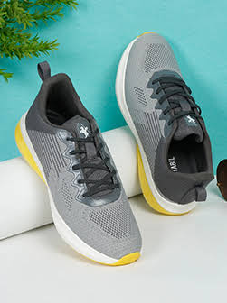 Men Lace-Up Grey Casual Shoes