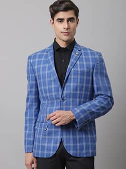 Men Blue Formal Blazer