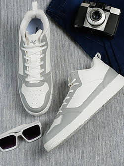 Men Lace-Up Grey High Ankle Casual Shoes