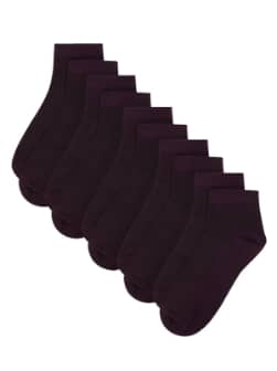 Men's Burgandy Socks (Set of 5)