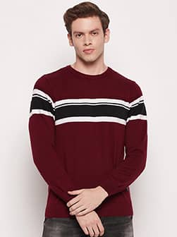 Men Maroon Sweater