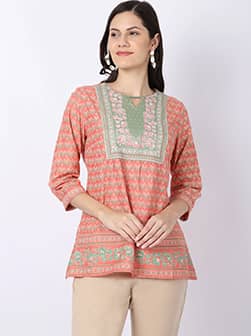 Cantabil Women's Coral Tunic