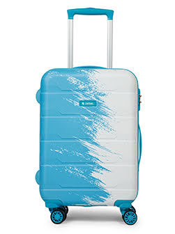 Sky Blue and White Hard 20 Inch Trolley Bag