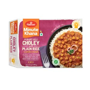 Minute Khana Choley with Plain Rice