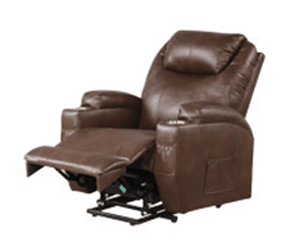 TEXAS AMERICAN LEATHERETTE POWER LIFT RECLINER CHAIR