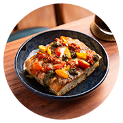 Heirloom Tomato, Bocconcini & Basil Focaccia Flatbread
