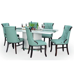 Rome Italian Marble Dining Set 6S