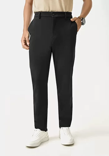Deep Black Slim Fit Power Stretch Pants