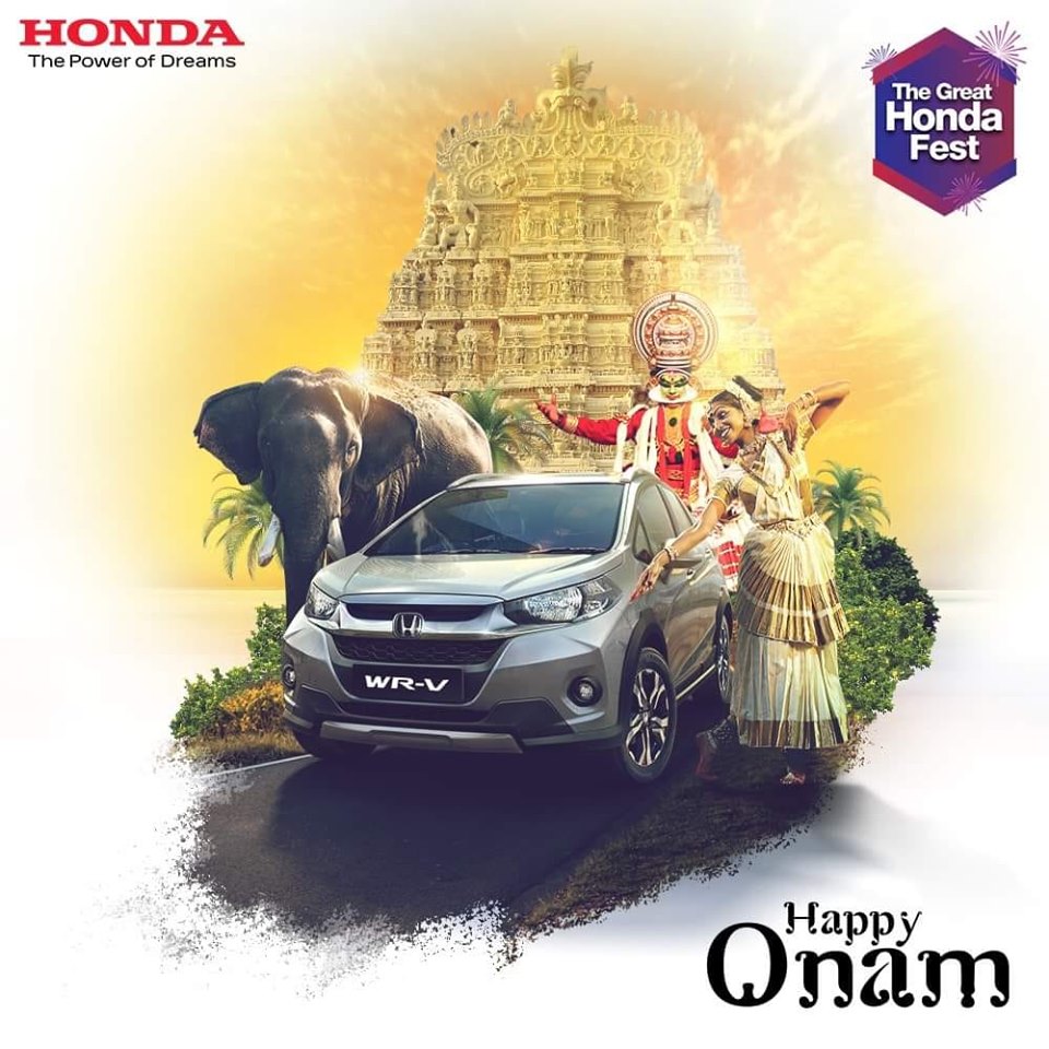 This Onam, go grand with Honda Add colours and festivity to your celebrations as you bring home your own Honda 