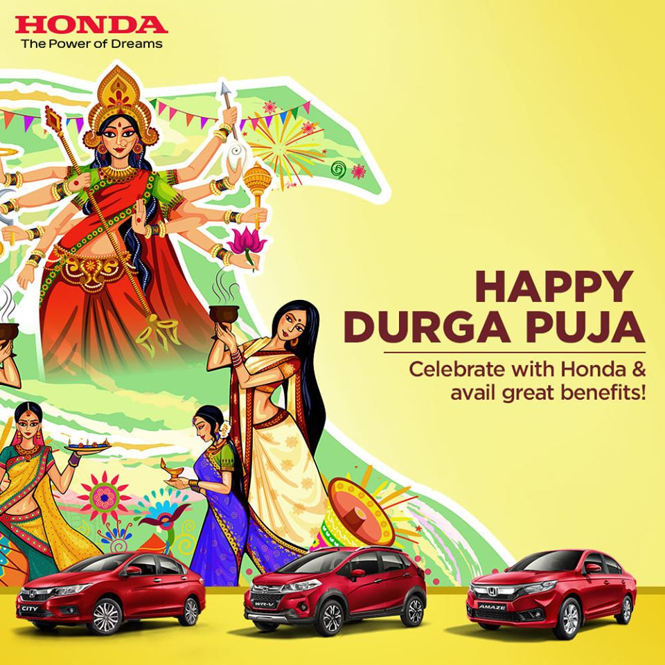 This Durga Puja, drive home a new Honda with great benefits. Explore our offers here bit.ly HondaDurgaPuja