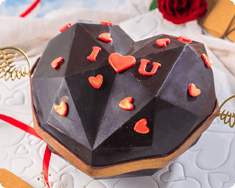 Chocolate Heart Pinata Cakes