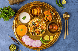 Paneer Biryani Thali