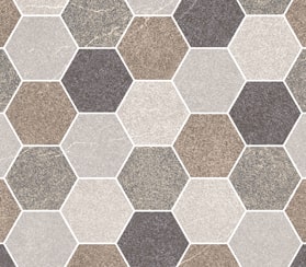 HRP Stone Hexagon Brown Multi