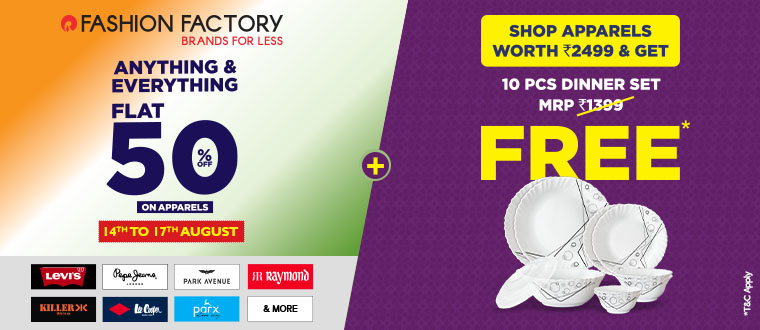 Anything & Everything Flat 50% Off On Apparels