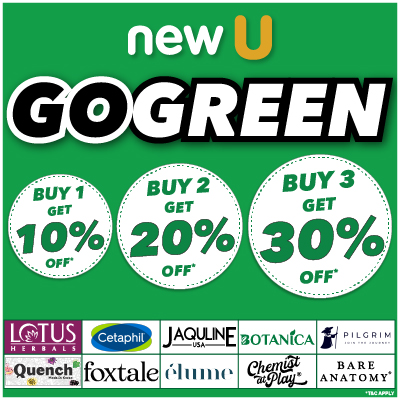 Go green by scoring high on skincare products in NewU Go Green Sale