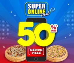 2 Medium Pizza Save 50% Off 2 Medium Pizza Save 50% Off