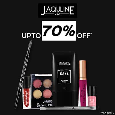 Jaqulineusa- Boost Your Glam Factor By Availing *upto 70% Off* Knockout Offer On Jaqulineusa Bestsellers Jaqulineusa- Boost Your Glam Factor By Availing *upto 70% Off* Knockout Offer On Jaqulineusa Bestsellers