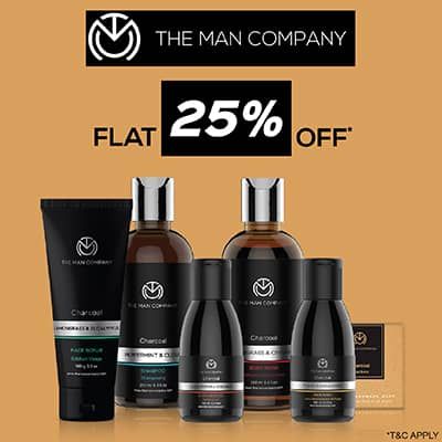 The Man Company- Take Your Men's Grooming Game Up A Notch With 'flat 25% Off' Bumper Deal On Its Essentials The Man Company- Take Your Men's Grooming Game Up A Notch With 'flat 25% Off' Bumper Deal On Its Essentials