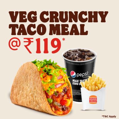 Veg Crunchy Taco Meal @₹119