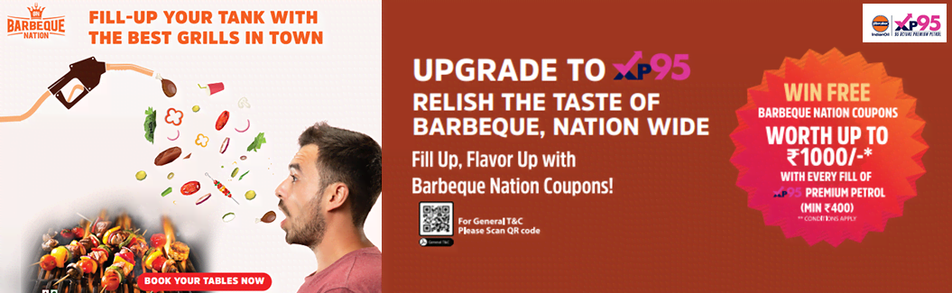 Barbeque Nation Voucher Worth Up To Rs.1000/-**