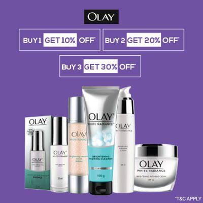 Olay - Take Your Skincare Game Up A Notch With 'upto 30% Off' Bumper Deal On Olay Essentials | Buy1 Get 10 % Off, Buy2 Get 20 % Off , Buy3 Get 30%