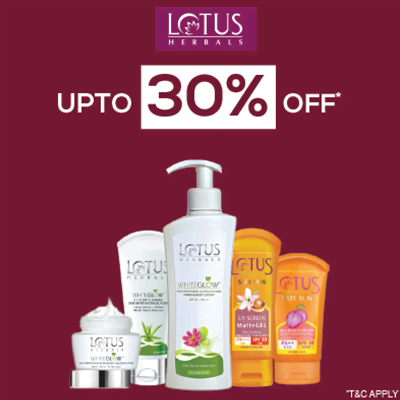 Lotus - Avail Knockout Deal Of The Month: Upto 30% Off On Lotus Spf That Is A Real Must-have | Upto 30% Off