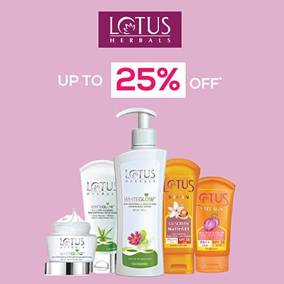 Lotus - Avail Knockout Deal Of The Month: Upto 25% Off On Lotus Spf That Is A Real Must-have | Upto 25% Off