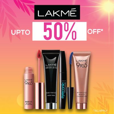 Lakme- Keep Your Makeup Game In Check With This Blowout Offer On Lakme Collection: 'upto 50% Off'
