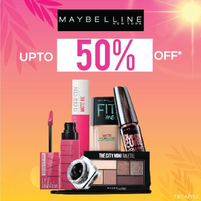 Maybelline Amp Up Your Makeup Routine With An Irreristible Deal Of 'upto 50% Off' On Maybelline Essentials