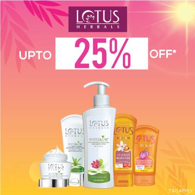 Lotus- Avail Knockout Deal Of The Month: Upto 25% Off On Lotus Spf That Is A Real Must-have