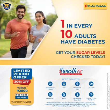 Get 20% Off On Swasthfit Diabetes & Heart Check Complete