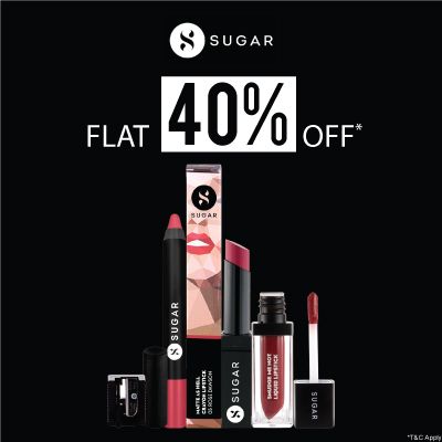 Sugar- Glow Brighter & Rule The World With An Amazing Offer Of 'upto 40% Off' On Sugar Bestsellers